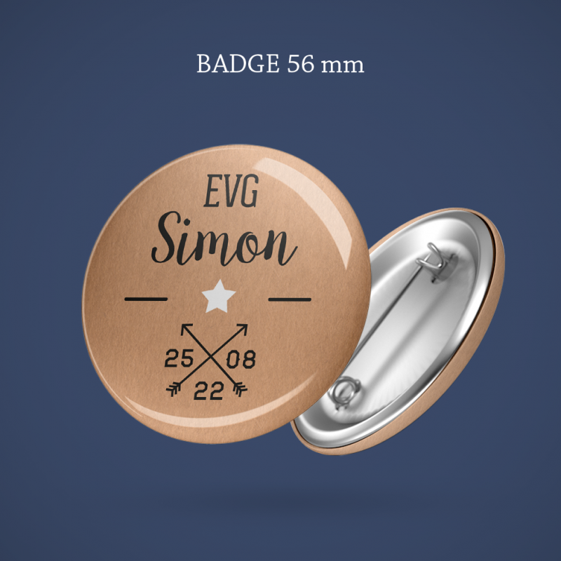 Badge EVG Etoile 56 mm